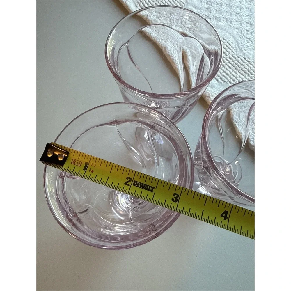 Vtg Noritake Sweet Swirl Pink Wine Glasses Goblets 6.75